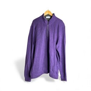 Men’s Quarter Zip Purple Reversible Sweatshirt Sz Tommy Bahama. Large